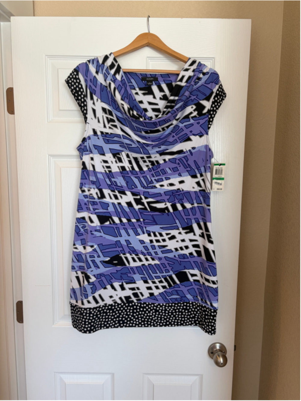 NWT Alfani Dress L Mod Slouchy Glam Bold Streetwear B11